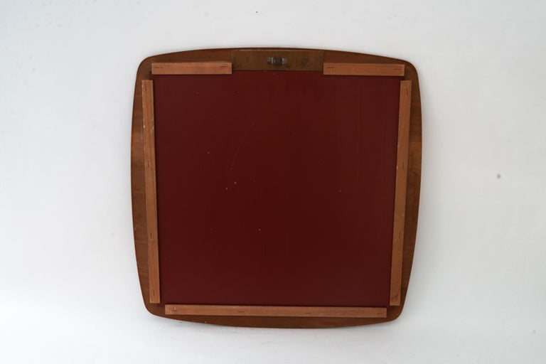 Danish teak wood mirror around 1960s