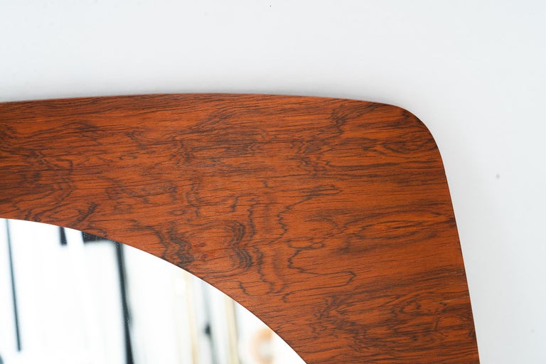 Danish teak wood mirror around 1960s