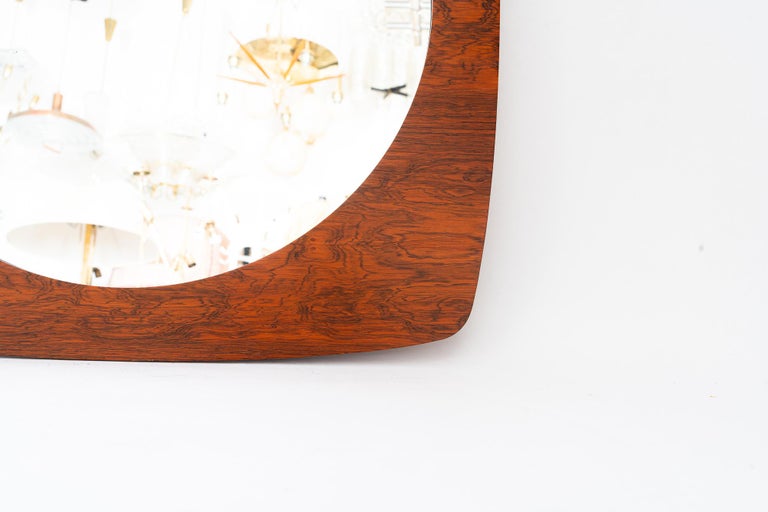 Danish teak wood mirror around 1960s