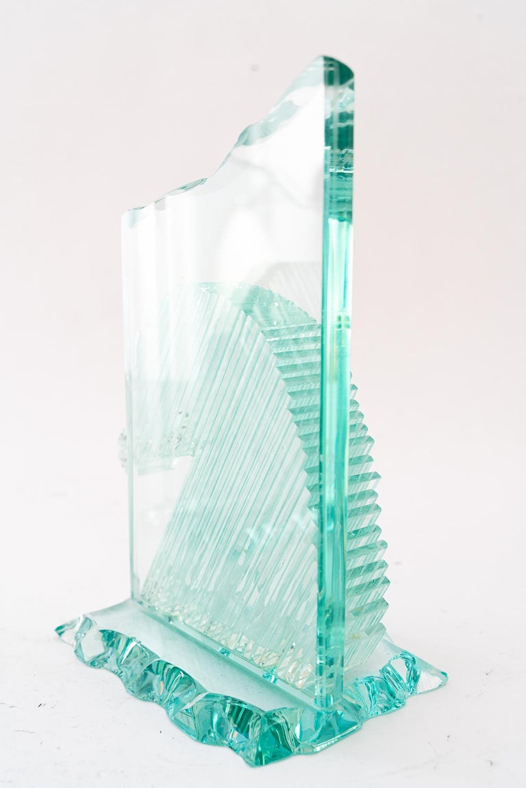 Glass bookends showing horse heads vienna around 1970s