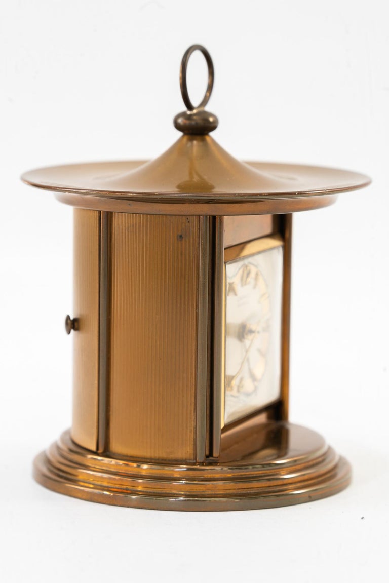 Swiss watch table clock carmic geneve 7 jewels around 1950s