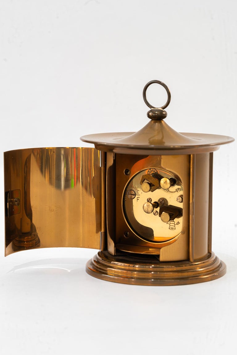 Swiss watch table clock carmic geneve 7 jewels around 1950s