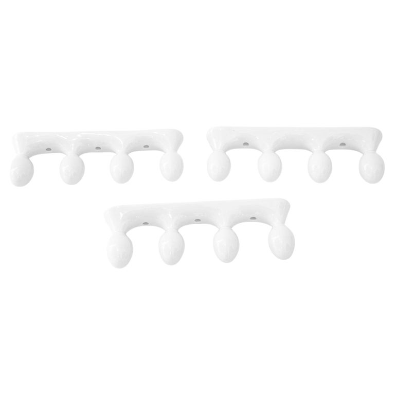3x kitchen porcelain wall mount hooks vienna around 1920s