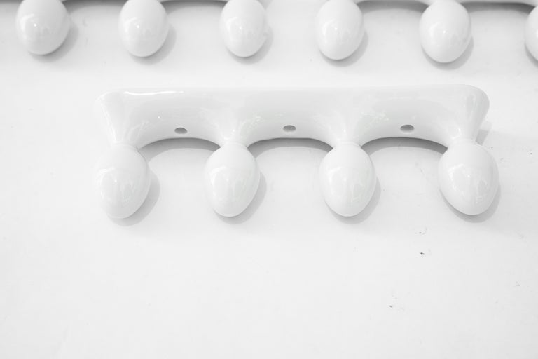 3x kitchen porcelain wall mount hooks vienna around 1920s