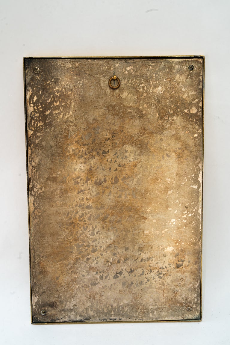Art Deco brass mirror around 1920s