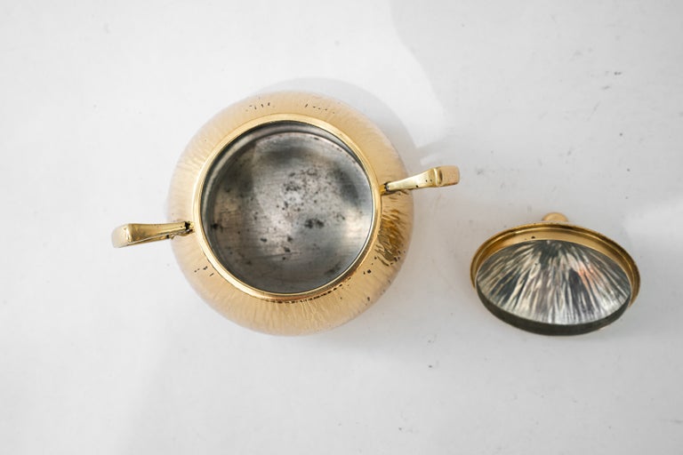 Art Deco sugar bowl hammered vienna around 1920s