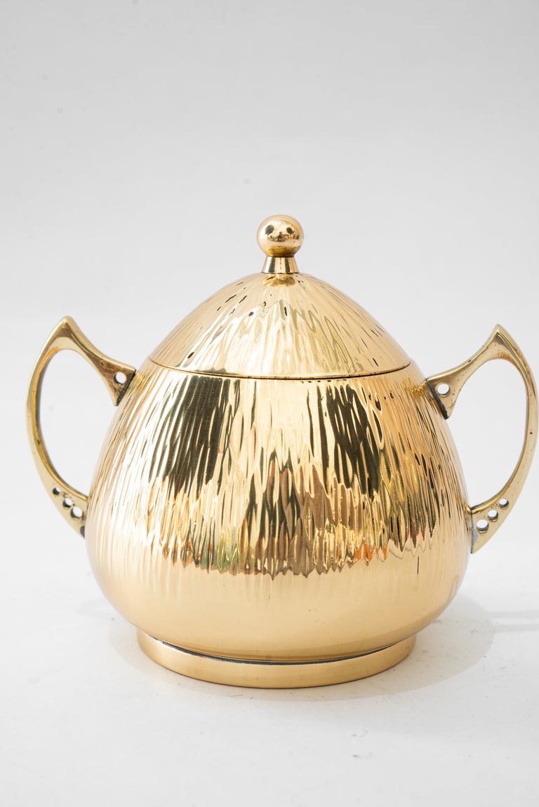 Art Deco sugar bowl hammered vienna around 1920s