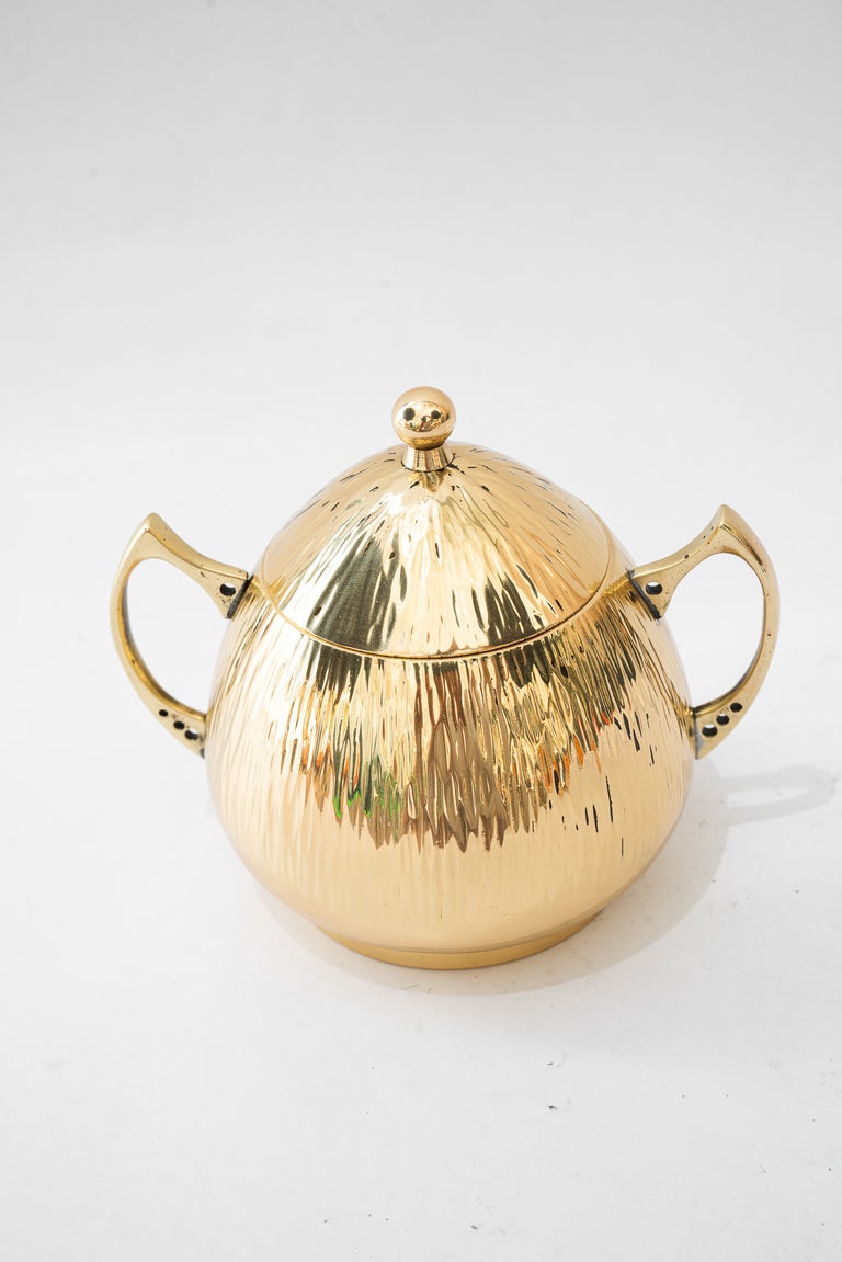 Art Deco sugar bowl hammered vienna around 1920s