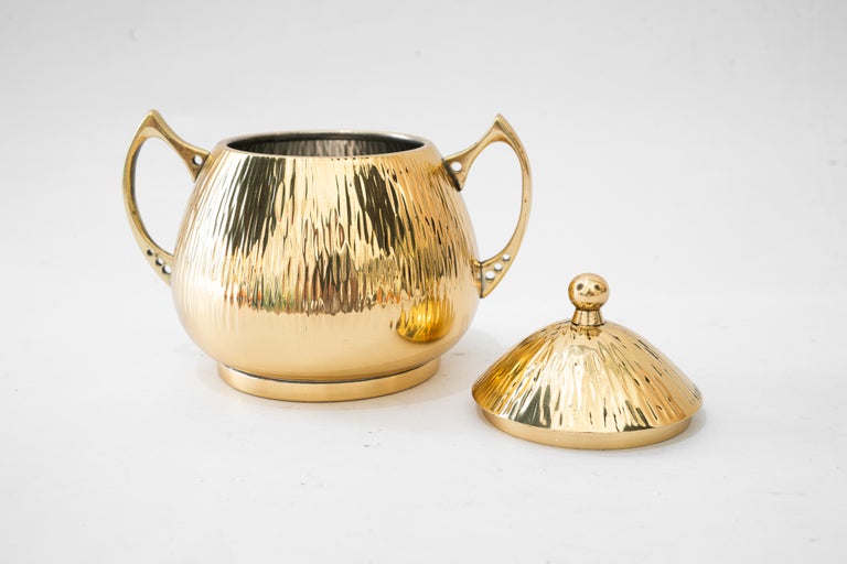 Art Deco sugar bowl hammered vienna around 1920s