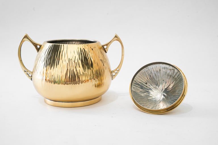 Art Deco sugar bowl hammered vienna around 1920s