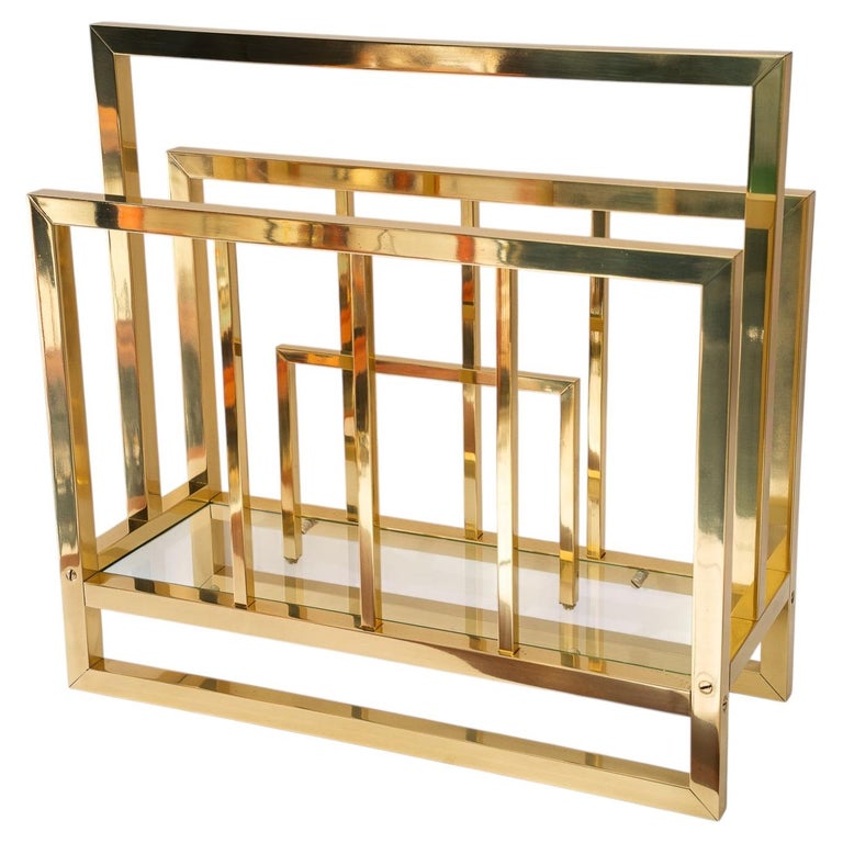 Brass and glass newspaper stand vienna around 1920s