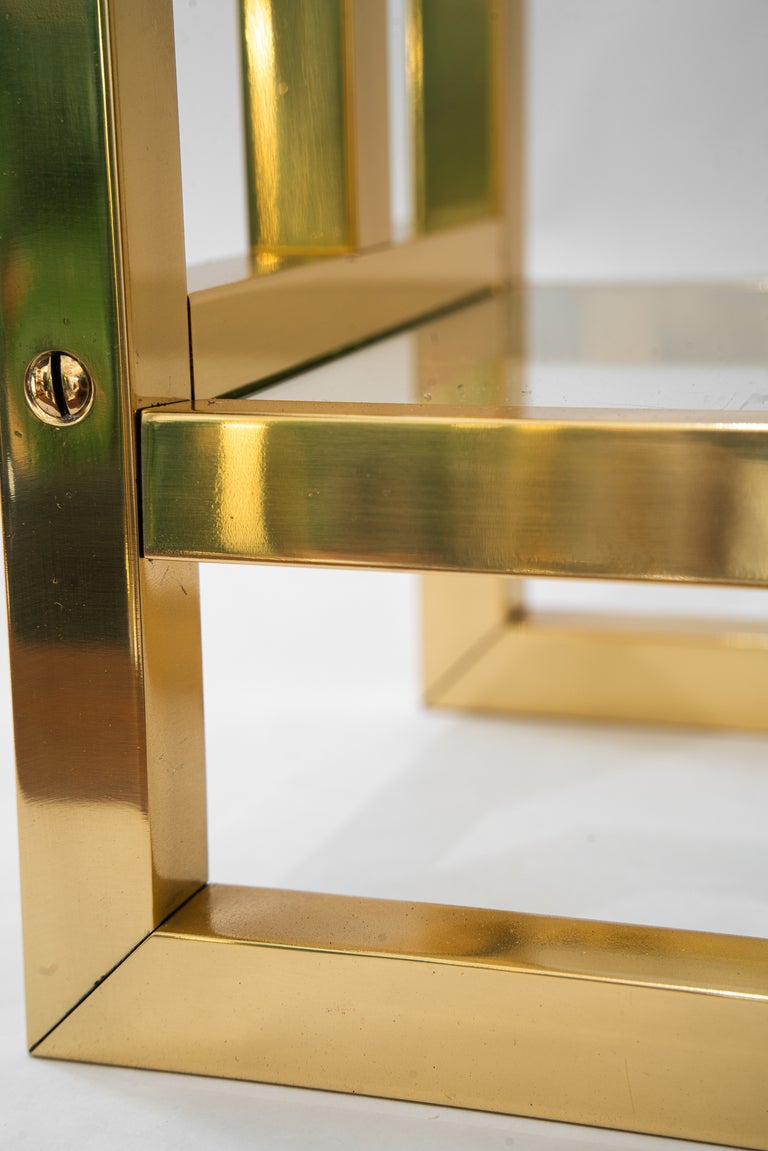 Brass and glass newspaper stand vienna around 1920s