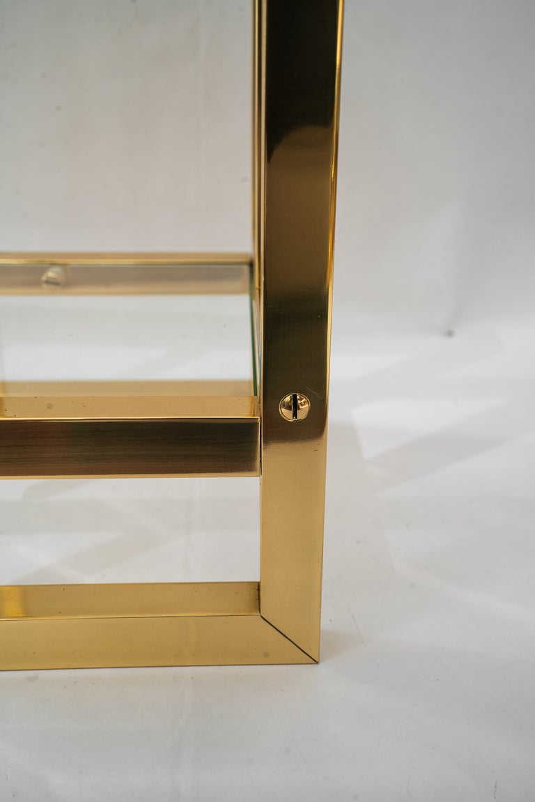Brass and glass newspaper stand vienna around 1920s