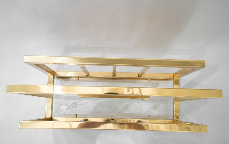 Brass and glass newspaper stand vienna around 1920s