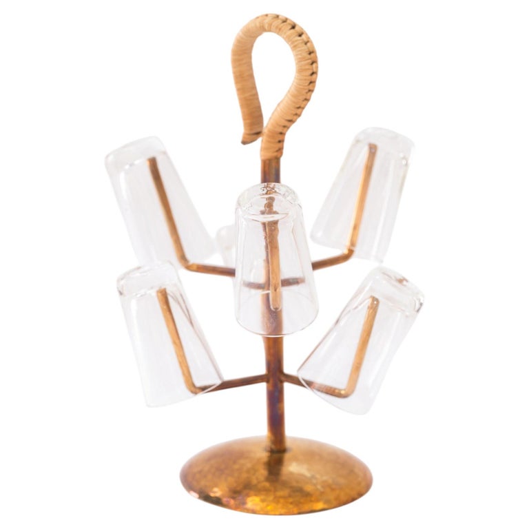 Brass glass holder for small glasses vienna around 1950s
