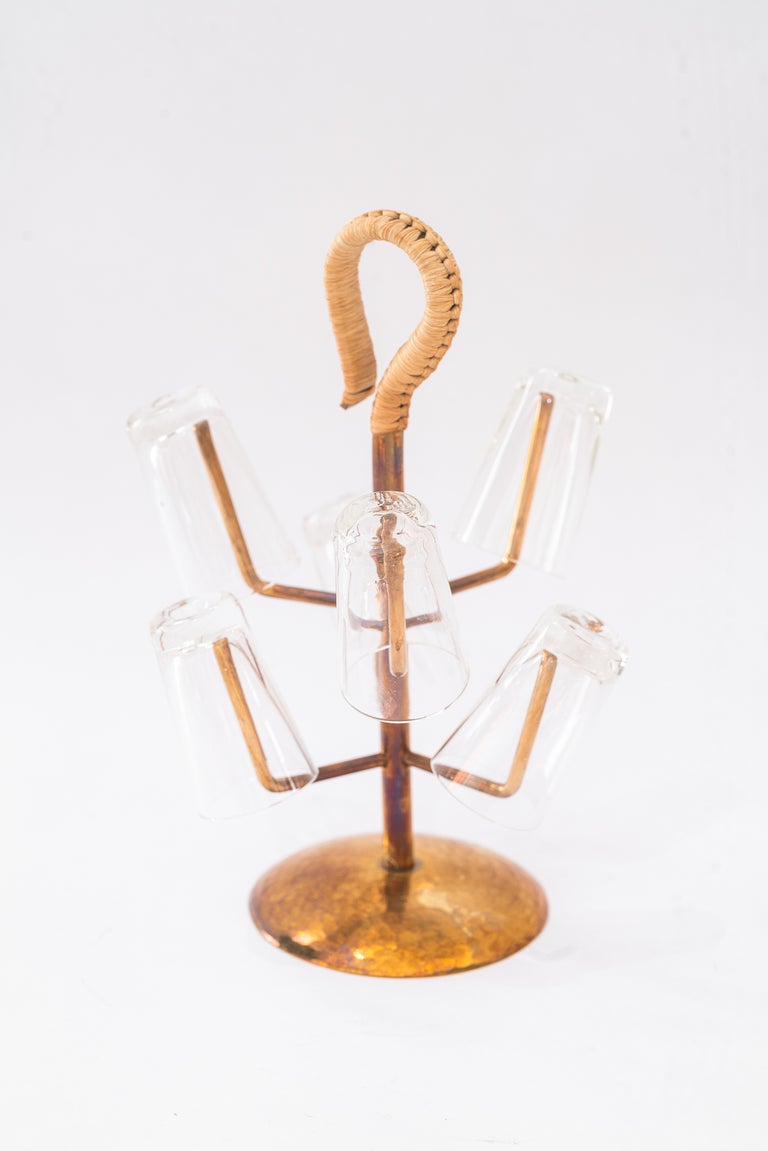 Brass glass holder for small glasses vienna around 1950s