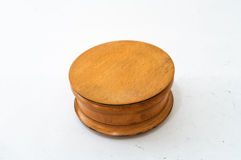 Deco box in beech wood around 1960s