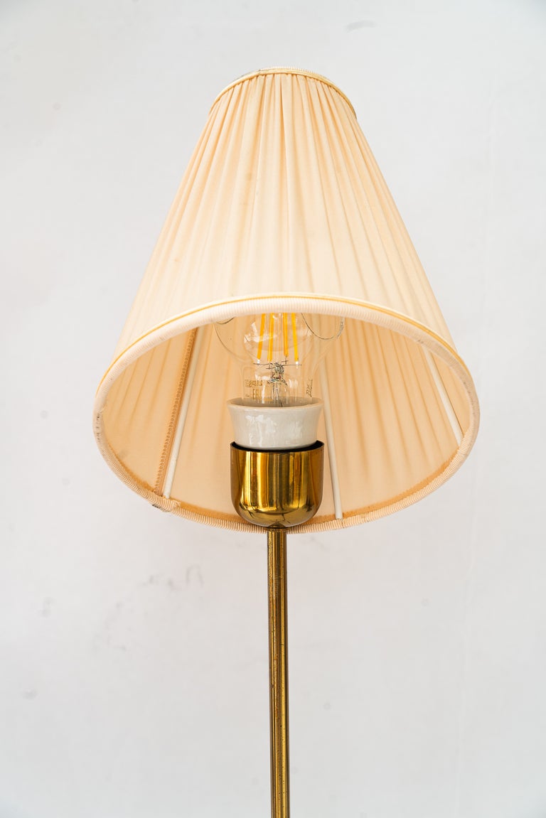 Two Kalmar Table Lamps, with Fabric Shades, circa 1950s
