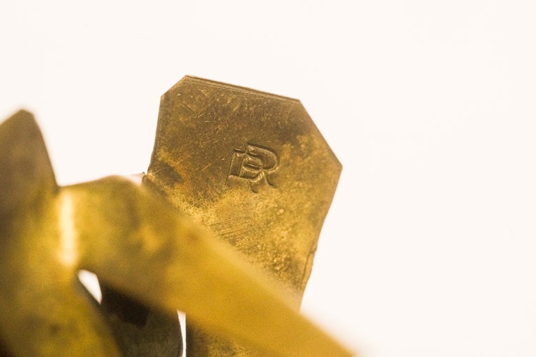 Very small brass sheet metal dog by rohac ( signed, last picture ) around 1950s
