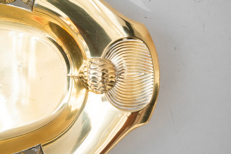 WMF Jugendstil brass fruit bowl vienna around 1908 ( marked on Bottom )