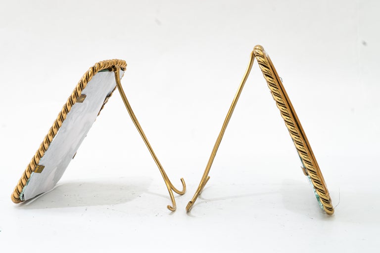 2x Small Art Deco picture frames with glass around 1920s