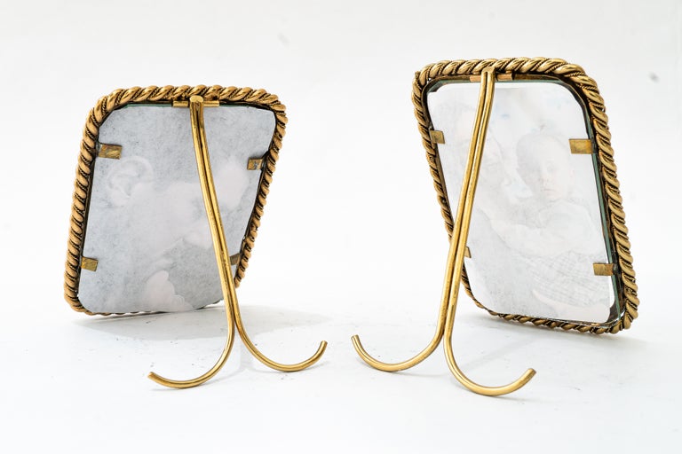 2x Small Art Deco picture frames with glass around 1920s