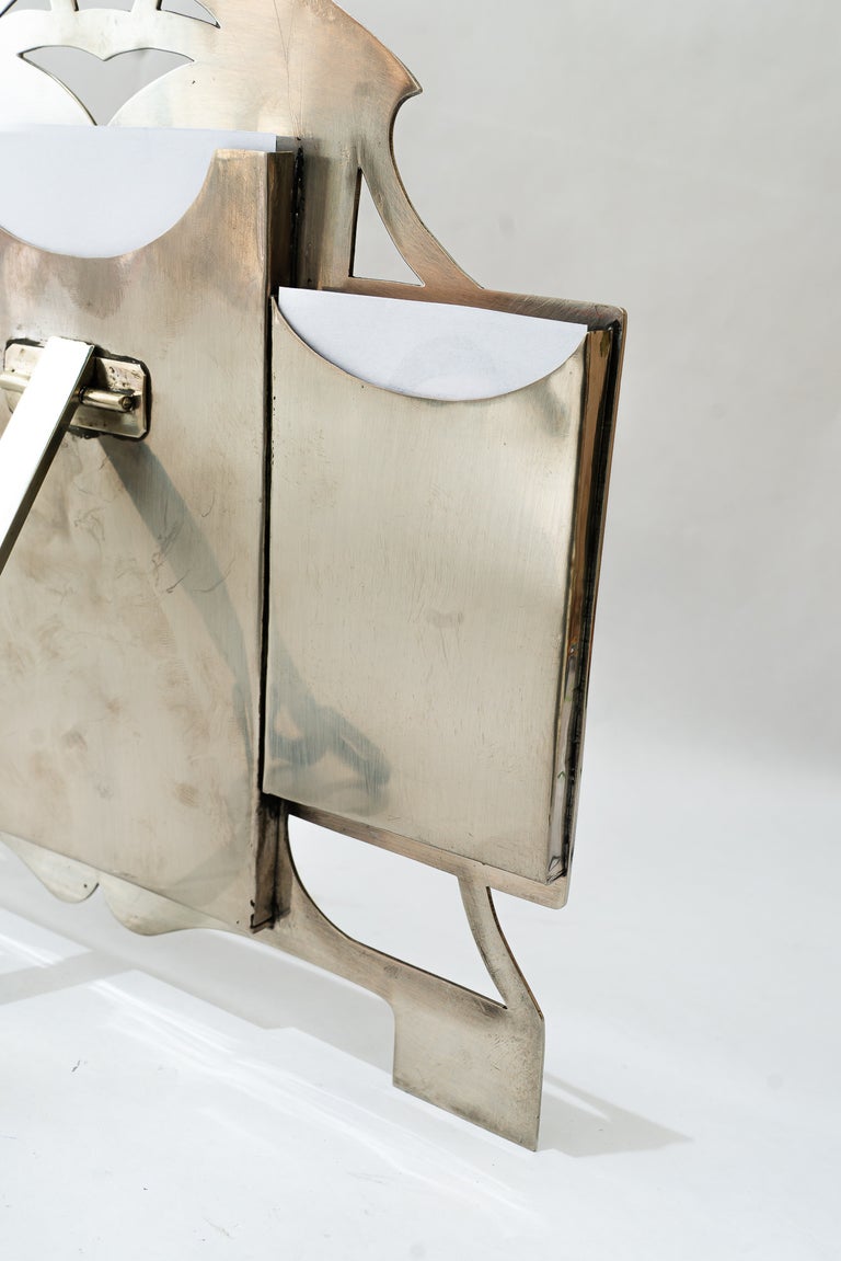 Art Deco Alpaca Picture frame for 3 pictures vienna around 1920s